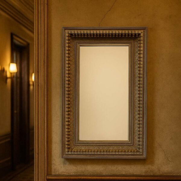 Zenith Handcrafted Sheesham Wood Mirror - Unique Vintage Carved Decor, Rustic Wall Mirror, Handmade Modern Home Decor